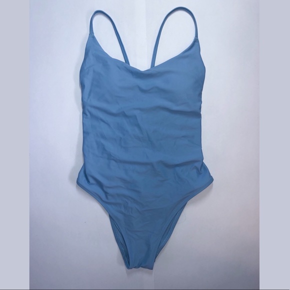 aerie Other - Aerie Tie Back One-Piece Swimsuit - Light Blue 🦋